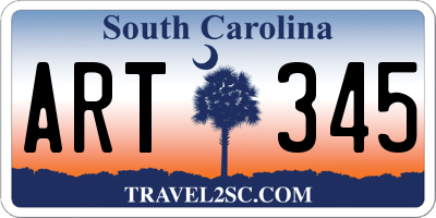 SC license plate ART345