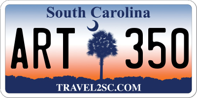 SC license plate ART350