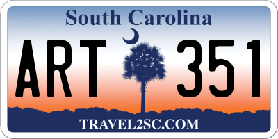 SC license plate ART351