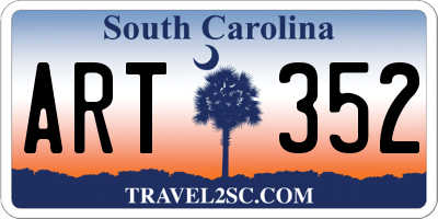 SC license plate ART352