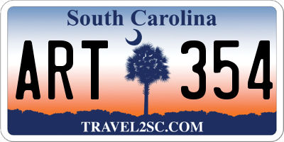SC license plate ART354