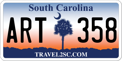 SC license plate ART358