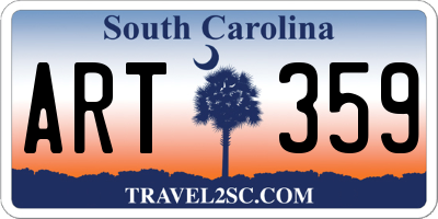 SC license plate ART359