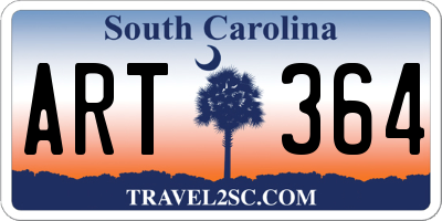 SC license plate ART364