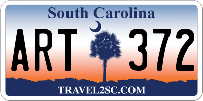 SC license plate ART372