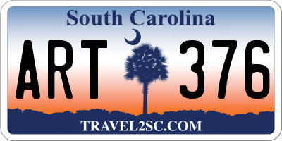 SC license plate ART376