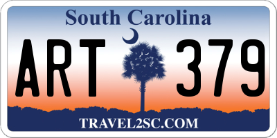 SC license plate ART379