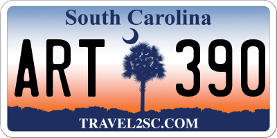 SC license plate ART390