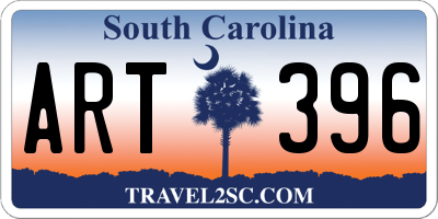 SC license plate ART396