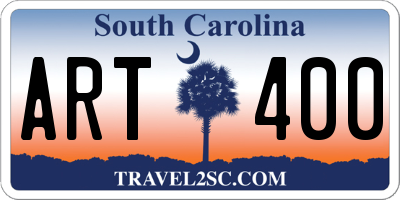 SC license plate ART400