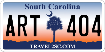 SC license plate ART404