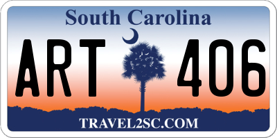 SC license plate ART406