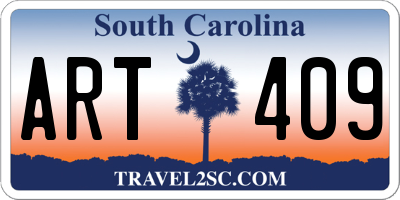SC license plate ART409