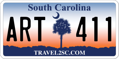 SC license plate ART411