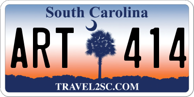 SC license plate ART414