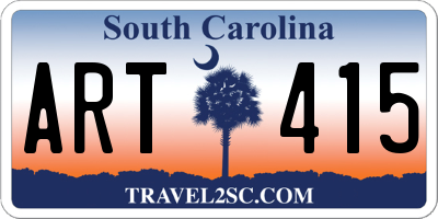 SC license plate ART415