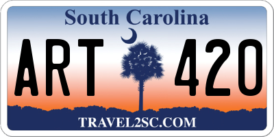 SC license plate ART420