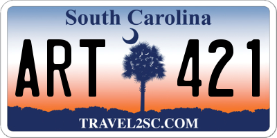 SC license plate ART421
