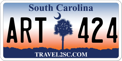 SC license plate ART424