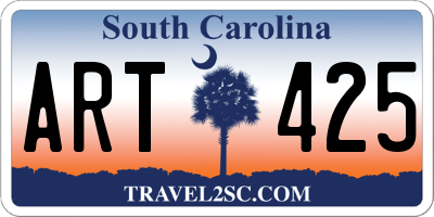 SC license plate ART425