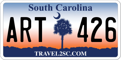 SC license plate ART426