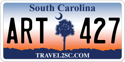 SC license plate ART427