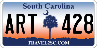 SC license plate ART428