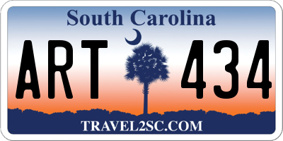 SC license plate ART434