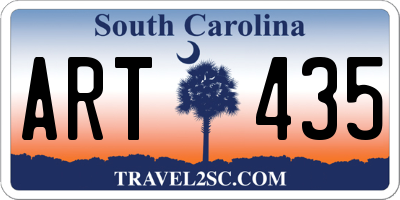 SC license plate ART435
