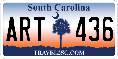SC license plate ART436