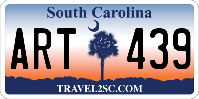 SC license plate ART439