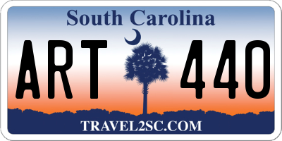 SC license plate ART440