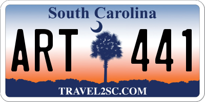 SC license plate ART441