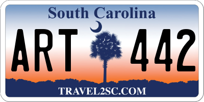 SC license plate ART442