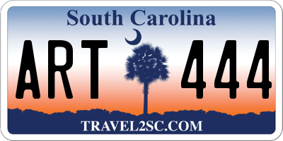 SC license plate ART444