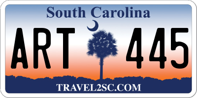 SC license plate ART445