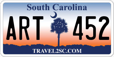 SC license plate ART452