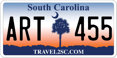 SC license plate ART455