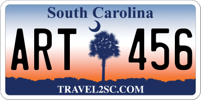 SC license plate ART456