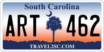 SC license plate ART462