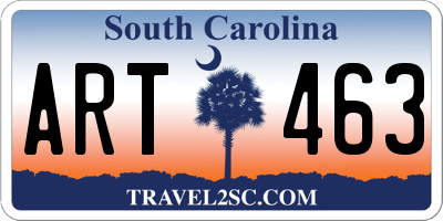 SC license plate ART463