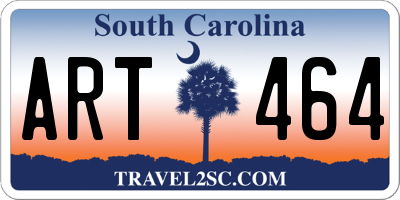 SC license plate ART464