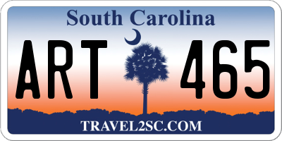 SC license plate ART465