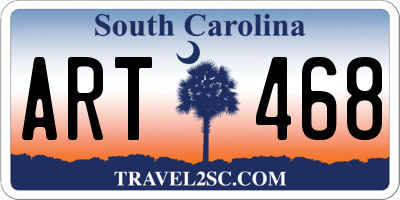 SC license plate ART468