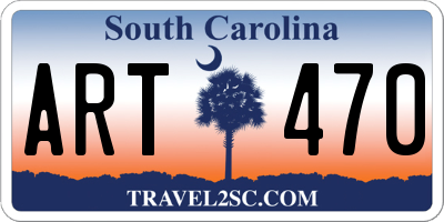 SC license plate ART470