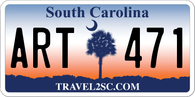 SC license plate ART471