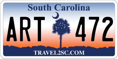 SC license plate ART472