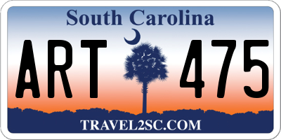 SC license plate ART475