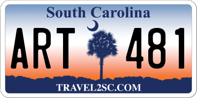 SC license plate ART481