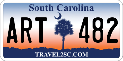 SC license plate ART482